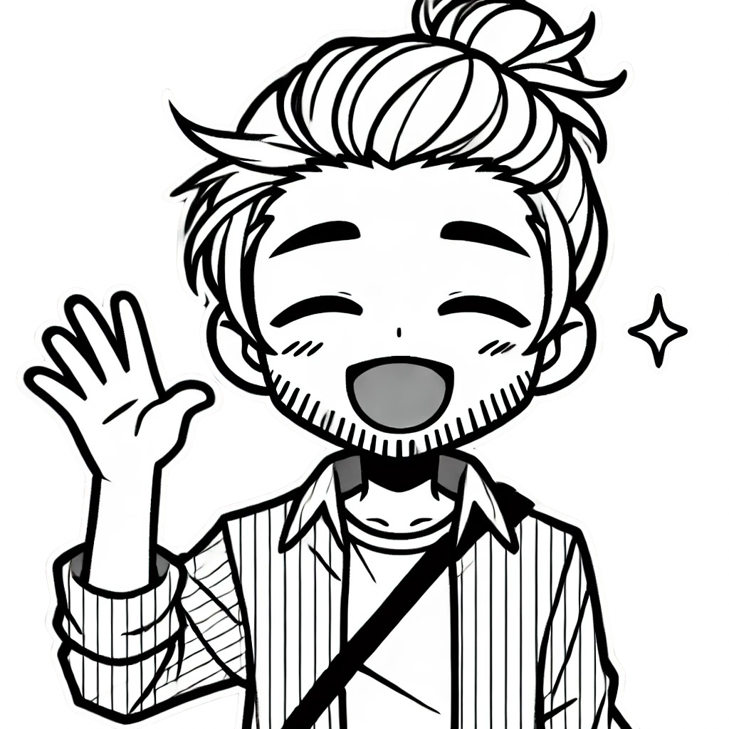Me as a cute drawn character waving at you :3